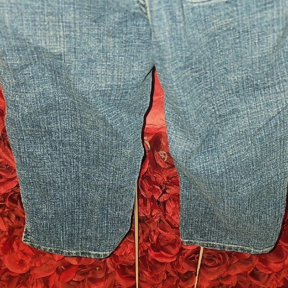 Faded Glory Blue Butterfly Detail Denim Capri Jeans Size 6 - Picture 8 of 8